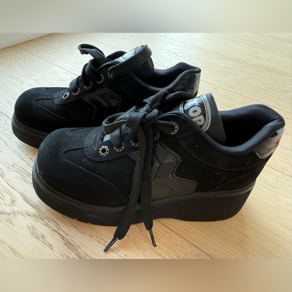 BNWOT Black Platform Sneakers Chunky Street Style | Made in Italy | Size 40 - Picture 2 of 9